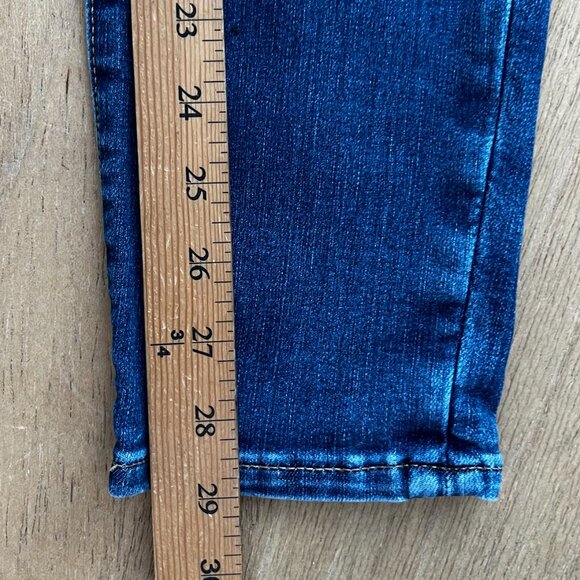 ATHLETA SCULPTEK STRAIGHT JEANS WOMEN’S sz 2 Blue Distressed Low Rise Stretch - Picture 11 of 12